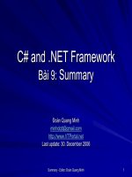 Tài liệu C# and .NET Framework Lassion 9 pdf
