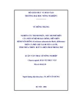 Nghiên cứu thành phần, mức số phổ biến của một số bệnh hại chính,diễn biến bệnh nấm hồng (cornticium salmonicolor berk  & roome) 