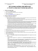 Tài liệu ĐỀ CƯƠNG HƯỚNG DẪN MÔN HỌC: LÝ THUYẾT & CHÍNH SÁCH THƯƠNG MẠI QUỐC TẾ pptx