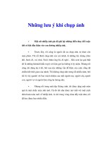 Tài liệu Những lưu ý khi chụp ảnh ppt