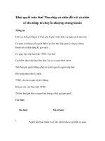 Tài liệu Khai quyết toán thuế Thu nhập cá nhân đối với cá nhân có thu nhập từ chuyển nhượng chứng khoán pdf