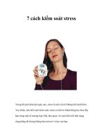 Tài liệu 7 cách kiểm soát stress docx
