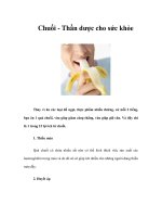 Tài liệu Chuối - Thần dược cho sức khỏe doc