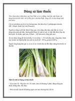 Dùng sả làm thuốc