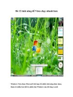 Tài liệu Bỏ 12 tính năng để Vista chạy nhanh hơn doc