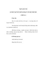 Tài liệu Tập làm văn - LUYỆN TẬP XÂY DỰNG ĐOẠN VĂN KỂ CHUYỆN ( TIÉT 12 ) pptx