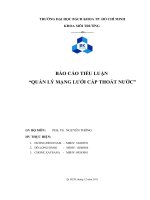 Mạng lưới cấp nước cho một khu dân cư 