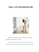 Tài liệu Nguy cơ từ thai phụ béo phì ppt