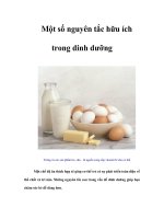 Tài liệu Một số nguyên tắc hữu ích trong dinh dưỡng pdf