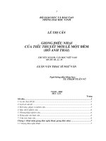 Giọng điệu nhại của tiểu thuyết mười lẻ một đêm (hồ anh thái) 