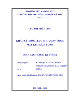 Luận văn khảo sát động lực học quay vòng máy kéo xích b 2010 