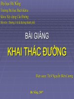 Tài liệu Bài giảng Khai thác Đường pdf