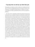 Tài liệu Ứng dụng thức ăn sinh học tạo thành thịt sạch docx