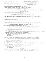 Bài giảng Đề thi thử Đại học môn Toán và đáp án
