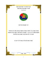 Tích cực hoá hoạt động nhận thức của học sinh trong dạy học chương cơ học   vật lý 8'' theo định hướng dạy học giải quyết vấn đề 