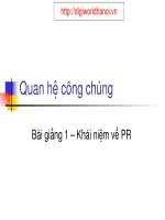 QUAN HỆ CÔNG CHÚNG