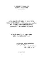 Năng suất, chất lượng của một số giống lúa lai trong vụ xuân 2009 ở huyện hưng nguyên 