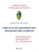 NGHIÊN cứu kỹ THUẬT MIMO OFDM ỨNG DỤNG TRONG hệ THỐNG THÔNG TIN KHÔNG dây 