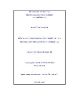 Luận văn tiềm năng và định hướng phát triển du lịch trên địa bàn thị xã sơn tây, tỉnh hà tây 