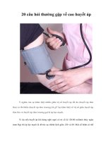 Tài liệu 20 câu hỏi thường gặp về cao huyết áp doc