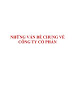 Tài liệu NHỮNG VẤN ĐỀ CHUNG VỀ CÔNG TY CỔ PHẦN pdf