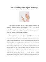 Tài liệu Phụ nữ sẽ không còn bị ung thư cổ tử cung? pptx