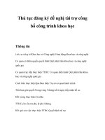 Tài liệu Thủ tục đăng ký đề nghị tài trợ công bố công trình khoa học docx