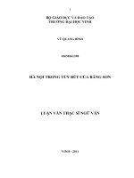 Hà nội trong tùy bút của băng sơn luận văn thạc sỹ ngữ văn 