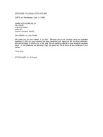 Tài liệu RESPONSE TO UNSOLICITED RESUME docx