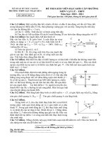 Gián án Đề thi Giáo viên giỏi cấp trường môn lý năm 2010