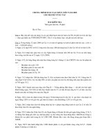 Câu hỏi sát hạch nhân viên mới tuyển 2005 Chi Nhánh Vũng Tàu