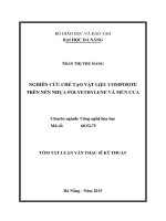 Nghiên cứu chế tạo vật liệu composite trên nền nhựa polyethylene và mùn cưa 
