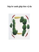 Tài liệu Súp lơ xanh giúp bảo vệ da pptx