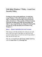 Tài liệu Giới thiệu Windows 7 Policy - Local User Security Policy ppt