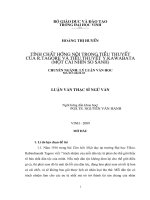 Tính chất hướng nội trong tiểu thuyết của r tagore và tiểu thuyết y kawabata (một cái nhìn so sánh) 