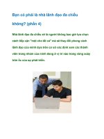 Tài liệu Bạn có phải là nhà lãnh đạo đa chiều không? (phần 4) pptx