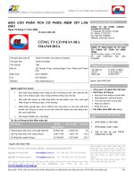 Bản Báo Cáo Phân Tích Bia Thanh Hóa