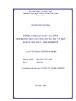 Đánh giá hiệu quả các loại hình nuôi trồng thủy sản vùng đất bãi bồi ven biển huyện thái thụy,tỉnh thái bình 