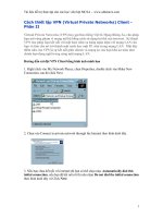 Tài liệu Cách thiết lập VPN (Virtual Private Networks) Client - Phần II pdf