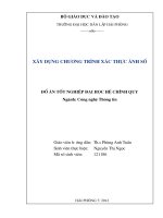 Xây dựng chương trình xác thực ảnh số 