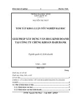 Giải pháp xây dựng văn hóa kinh doanh tại công ty chứng khoán habubank 