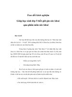 Tài liệu Trao đổi kinh nghiệm - Giúp học sinh lớp 5 biết giữ gìn sức khoẻ qua phân môn sức khoẻ ppt