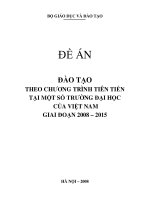 Tài liệu Đề án: '''' Đào tạo theo chương trình tiên tiến tại một số trường đại học của Việt Nam giai đoạn 2008-2 docx