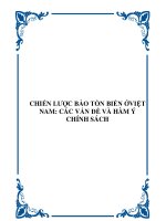 Tài liệu CHIẾN LƯỢC BẢO TỒN BIỂN ỞVIỆT NAM: CÁC VẤN ĐỀ VÀ HÀM Ý CHÍNH SÁCH docx