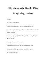 Tài liệu Giấy chứng nhận đăng ký Cảng hàng không, sân bay pptx