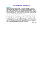 Bài giảng Tinh toan voi phan so trong Excel