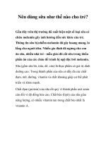 Tài liệu Nên dùng sữa như thế nào cho trẻ? pptx