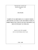 Nghiên cứu sự biến động của vi khuẩn trong môi trường nuôi và mức độ nhiễm vi khuẩn VIBRIO trong mẫu tôm sú ( PENAUS MONODON ) tại một số tỉnh khu vực phía bắc 