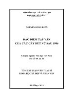 Đặc điểm tạp văn của các cây bút nữ sau 1986 