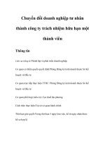 Tài liệu Chuyển đổi doanh nghiệp tư nhân thành công ty trách nhiệm hữu hạn một thành viên docx